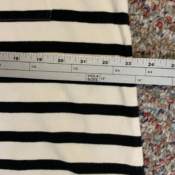 J. Crew Black White Striped Nautical Gold Button Accents LS Mini Dress XL - Picture 11 of 13